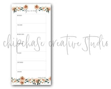 Load image into Gallery viewer, Magnetic Weekly Planner ~ Leaves & Feathers - Chipchase Creative Studio