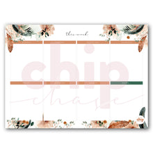 Load image into Gallery viewer, Magnetic Weekly Planner ~ Leaves & Feathers