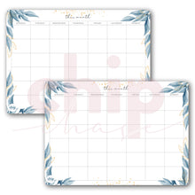 Load image into Gallery viewer, Magnetic Monthly Calendars ~ Set of 2 ~ Aqua Leaves