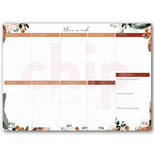 Load image into Gallery viewer, A4 Notepad ~ Weekly Planner ~ Leaves & Feathers