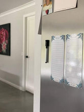 Load image into Gallery viewer, Magnetic Weekly Planner ~ Aqua Leaves - Chipchase Creative Studio