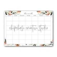 Load image into Gallery viewer, Magnetic Calendar Planner ~ Leaves & Feathers - Chipchase Creative Studio