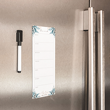 Load image into Gallery viewer, Magnetic Weekly Planner ~ Aqua Leaves - Chipchase Creative Studio