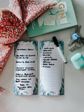 Load image into Gallery viewer, Magnetic Organisers Twin Pack  ~ Aqua Leaves  ~ Magnetic Weekly Planner & List - Chipchase Creative Studio