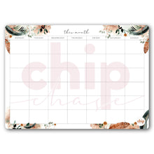 Load image into Gallery viewer, Magnetic Organisers ~ Set of 3 ~ Leaves & Feathers ~ Magnetic Monthly Calendar & Lists Set - Chipchase Creative Studio