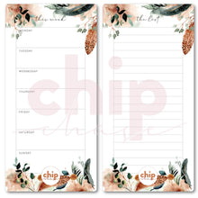 Load image into Gallery viewer, Magnetic Organisers ~ Set of 3 ~ Leaves & Feathers ~ Magnetic Monthly Calendar & Lists Set - Chipchase Creative Studio