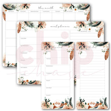 Load image into Gallery viewer, Magnetic Organisers Set of 4 ~ Leaves & Feathers - Chipchase Creative Studio