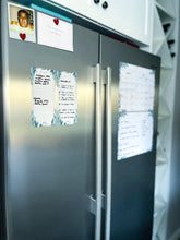 Load image into Gallery viewer, Magnetic Organisers ~ SET OF 3 ~ Aqua Leaves ~ Magnetic Monthly Calendar & Lists Set - Chipchase Creative Studio