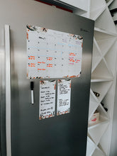 Load image into Gallery viewer, Magnetic Organisers ~ Set of 3 ~ Leaves & Feathers ~ Magnetic Monthly Calendar & Lists Set - Chipchase Creative Studio