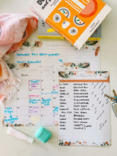 Load image into Gallery viewer, Magnetic Organisers ~ Set of 3 ~ Magnetic Monthly Calendar, Meal Planner & Chore Chart ~ Leaves & Feathers