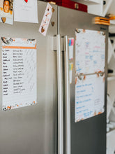 Load image into Gallery viewer, Magnetic Organisers ~ Set of 3 ~ Magnetic Monthly Calendar, Meal Planner & Chore Chart ~ Leaves & Feathers