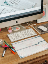 Load image into Gallery viewer, A4 Notepad ~ Weekly Planner ~ Aqua Leaves