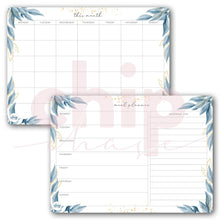 Load image into Gallery viewer, Magnetic Organisers Set of 4 ~ Aqua Leaves - Chipchase Creative Studio