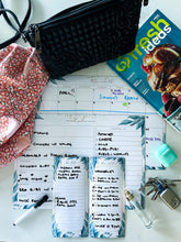 Load image into Gallery viewer, Magnetic Organisers Set of 4 ~ Aqua Leaves - Chipchase Creative Studio