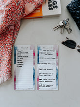 Load image into Gallery viewer, Magnetic Organisers ~ Twin Pack ~ Watercolour  ~ Magnetic Weekly Planner & List