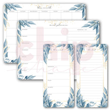Load image into Gallery viewer, Magnetic Organisers Set of 4 ~ Aqua Leaves - Chipchase Creative Studio