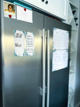 Load image into Gallery viewer, Magnetic Organisers Set of 4 ~ Aqua Leaves - Chipchase Creative Studio