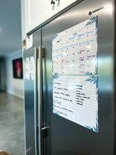 Load image into Gallery viewer, Magnetic Organisers Set of 4 ~ Aqua Leaves - Chipchase Creative Studio